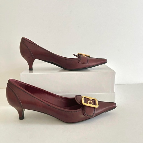Prada Women's Courts Low Kitten Heel 41 Buckle Mary Jane - Picture 3 of 9
